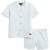 7 FOR ALL MANKIND 7 FOR ALL MANKIND KIDS' COTTON & LINEN SHIRT & SHORTS SET