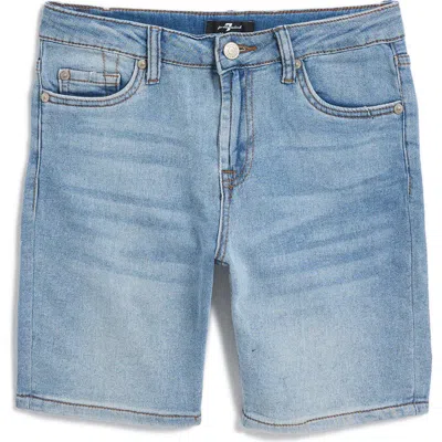 7 For All Mankind Kids' Denim Shorts In Puzzle