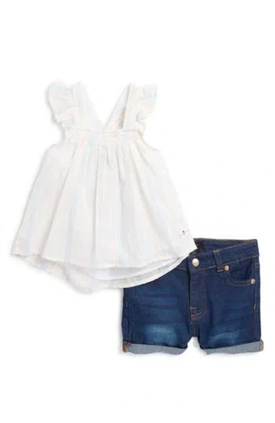 7 For All Mankind Kids' Flutter Tank Top & Shorts Set