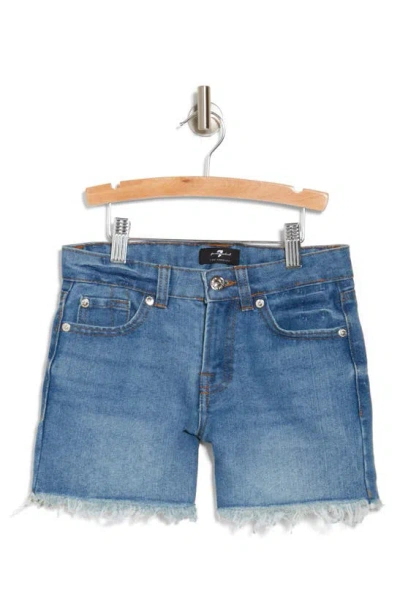 7 For All Mankind Kids' High Waist Denim Shorts In Musedes