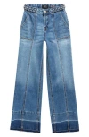 7 For All Mankind Kids' Lotta Wide Leg Jeans In Blue