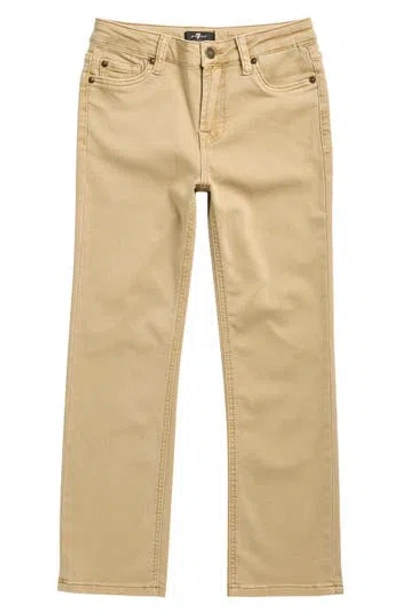 7 For All Mankind Kids' Lux Straight Leg Jeans In Nude