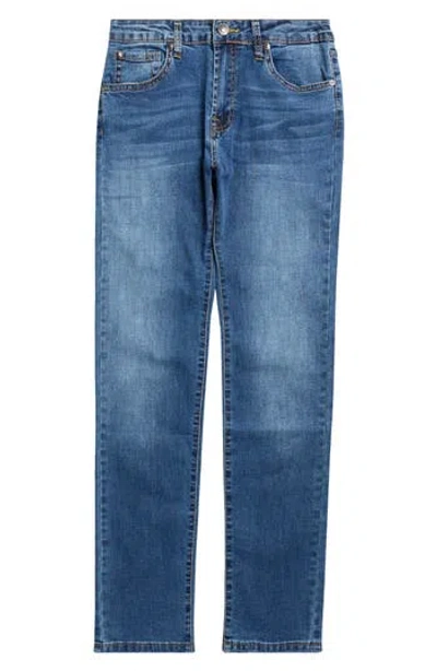 7 For All Mankind Kids' Slimmy Slim Straight Leg Jeans In Blue