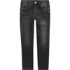 7 For All Mankind Kids' Stretch Straight Leg Jeans In Black