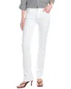 7 For All Mankind Kimmie White Form Fitted Straight Leg Jean In White