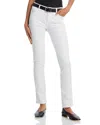7 For All Mankind Kimmie Mid Rise Straight Jeans In Luxe White