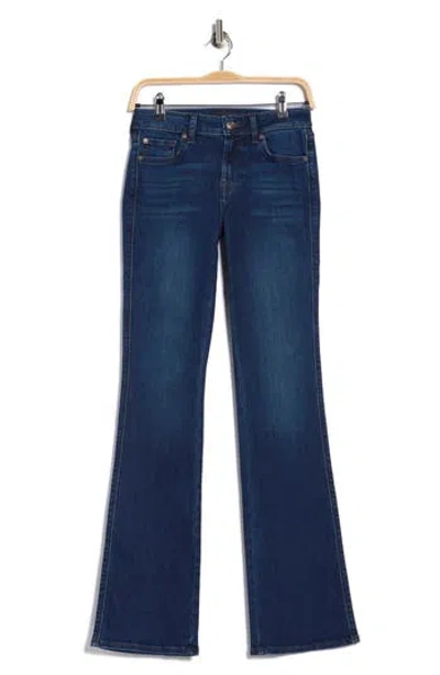 7 For All Mankind Kimmie Tailorless Mid Rise Bootcut Jeans In Blue