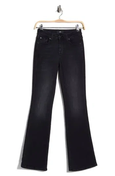 7 For All Mankind Kimmie Tailorless Mid Rise Bootcut Jeans In Black
