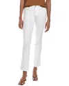 7 For All Mankind Kimmie White Form Fitted Straight Leg Jean In White