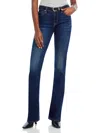 7 For All Mankind Kimmie Mid Rise Straight Leg Jeans In Rinsed Indigo In Multi