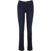 7 For All Mankind Kimmie Womens Mid-rise Slimming Straight Leg Jeans In Blue