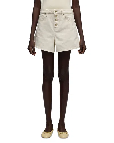 7 For All Mankind Kori Mid Rise Jean Shorts In Moondust In Multi