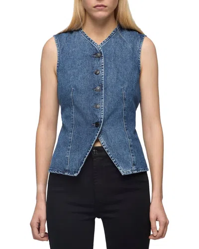 7 For All Mankind Lady Vest In Blue