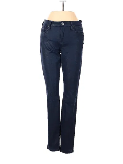 Pre-owned 7 For All Mankind Leggings In Blue