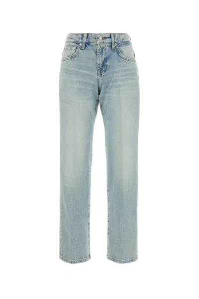 7 FOR ALL MANKIND LIGHT BLUE CALIE STRAIGHT JEANS