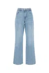 7 For All Mankind Embellished Twisted Lotta Flared Jeans In Light Blue