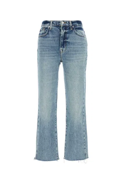 7 FOR ALL MANKIND LIGHT BLUE LOGAN JEANS