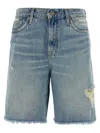 7 For All Mankind Lola Mid-rise Denim Shorts Clothing In Blue
