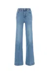 7 For All Mankind Modern Dojo Flared Leg Denim Trousers In Light Blue