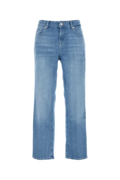 7 FOR ALL MANKIND LIGHT BLUE STRETCH DENIM JEANS