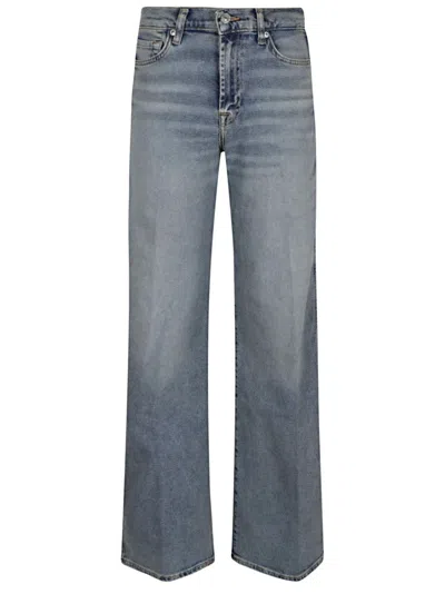 7 FOR ALL MANKIND LIGHT BLUE WIDE-LEG JEANS