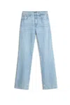 7 For All Mankind Tess High Waisted Linen Blend Jeans