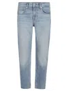 7 For All Mankind Tailored Slim Fit Trousers Pockets In Blue
