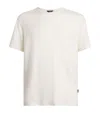 7 For All Mankind Linen-blend T-shirt In White