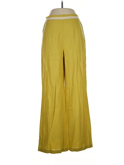 Pre-owned 7 For All Mankind Linen Pants In Yellow