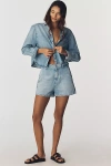 7 For All Mankind Trouser Shorts Iris In Blue