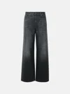 7 For All Mankind 'liquorice' Black Denim Jeans In Black