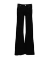 7 For All Mankind Lisha Velvet Flared Trousers In Black