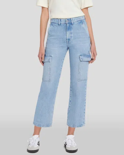 7 For All Mankind Logan Cargo Jeans In Airwave In Blue