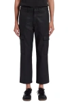 7 FOR ALL MANKIND LOGAN COATED HIGH WAIST ANKLE STRAIGHT LEG CARGO PANTS