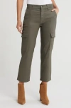 7 For All Mankind Logan Coated Cargo Jean In Sage Coated