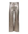 7 For All Mankind Logan Coated Trousers In Gold