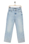 7 For All Mankind Alexa Cropped Raw Hem Wide Leg Jeans In Juicy