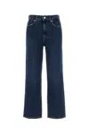 7 For All Mankind Wide Leg High Waist Jeans In Blue