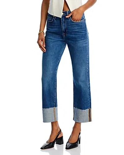 7 For All Mankind Logan High Rise Ankle Stovepipe Jeans In Explorer In Explorer 3