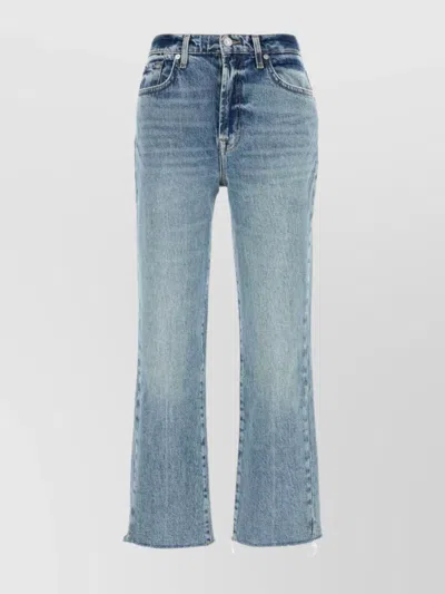 7 For All Mankind Logan Stovepipe Jeans In Stretch Denim In Blue