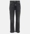 7 For All Mankind Logan Stovepipe Straight Jeans In Black