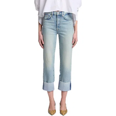 7 For All Mankind Logan Stovepipe Womens Cuffed Denim Cropped Jeans