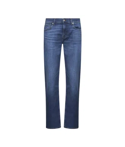 7 For All Mankind Logo Denim Jeans In Blue