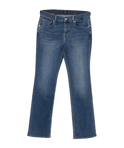 7 For All Mankind Logo Denim Jeans In Blue