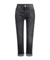 7 For All Mankind Relaxed Skinny Slim Illusion Jeans In Black