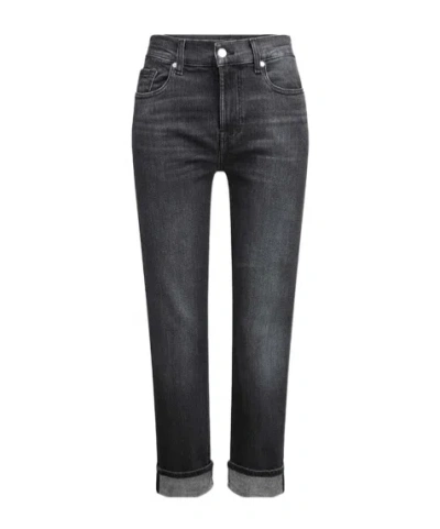 7 For All Mankind Logo Jeans In Black