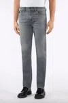 7 For All Mankind Paxtyn Mid-rise Skinny Jeans In Gray