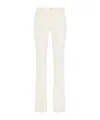 7 For All Mankind Logo-patch Bootcut Trousers In White