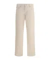 7 For All Mankind Logo Patch Denim Trousers In Neutral