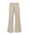 7 For All Mankind Logo Patch Denim Trousers In Neutral